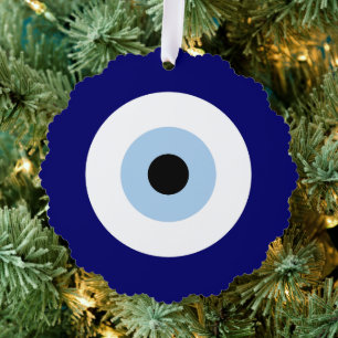 Blauw Kwaad Oog Succes & Bescherming Symbool Ornament Kaart