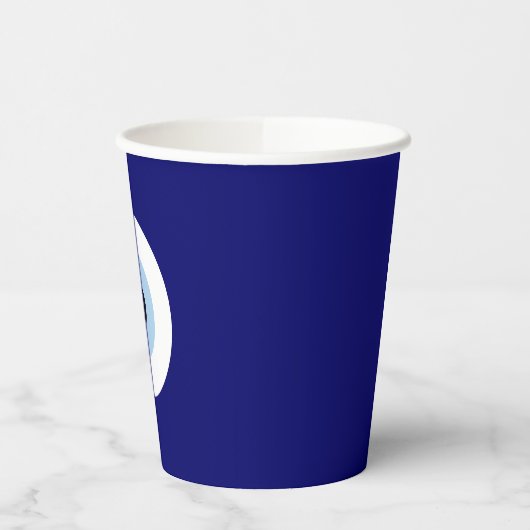 Blauw Kwaad Oog Succes & Bescherming Symbool Papieren Bekers (Links)