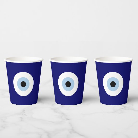 Blauw Kwaad Oog Succes & Bescherming Symbool Papieren Bekers (Multi)