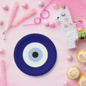 Blauw Kwaad Oog Succes & Bescherming Symbool Papieren Bordje (Feest)