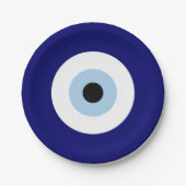 Blauw Kwaad Oog Succes & Bescherming Symbool Papieren Bordje (Voorkant)