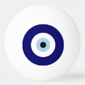 Blauw Kwaad Oog Succes & Bescherming Symbool Pingpongbal (Voorkant)