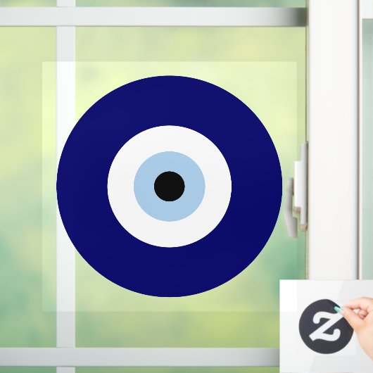 Blauw Kwaad Oog Succes & Bescherming Symbool Raamsticker (Huis)