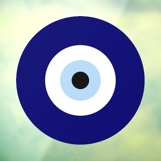 Blauw Kwaad Oog Succes & Bescherming Symbool Raamsticker (Vel 3)