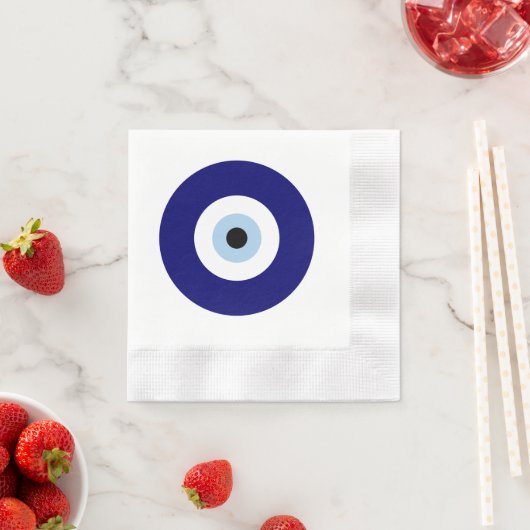 Blauw Kwaad Oog Succes & Bescherming Symbool Servet (Insitu)