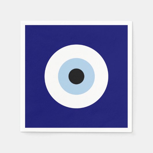 Blauw Kwaad Oog Succes & Bescherming Symbool Servet (Voorkant)