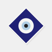 Blauw Kwaad Oog Succes & Bescherming Symbool Servet (Hoek)
