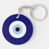 Blauw Kwaad Oog Succes & Bescherming Symbool Sleutelhanger (Achterkant)