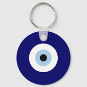 Blauw Kwaad Oog Succes & Bescherming Symbool Sleutelhanger (Voorkant)