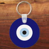 Blauw Kwaad Oog Succes & Bescherming Symbool Sleutelhanger (Achterkant)
