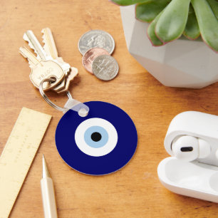 Blauw Kwaad Oog Succes & Bescherming Symbool Sleutelhanger