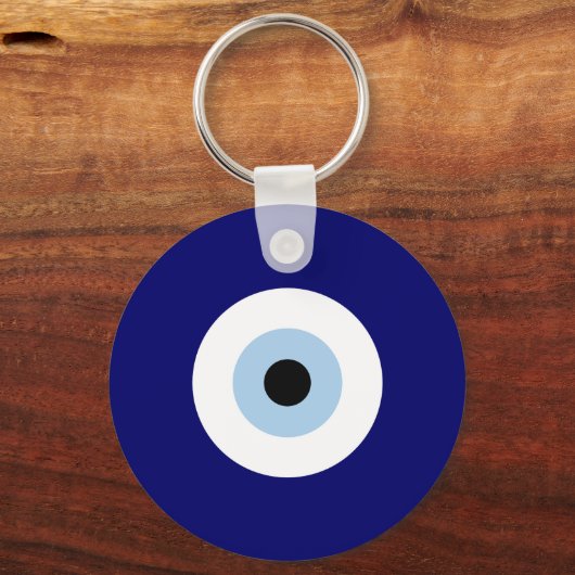Blauw Kwaad Oog Succes & Bescherming Symbool Sleutelhanger (Voorkant)