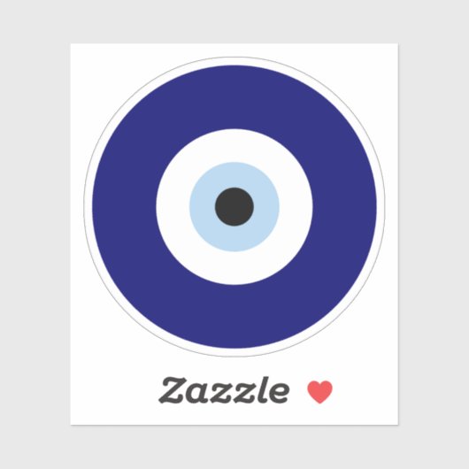 Blauw Kwaad Oog Succes & Bescherming Symbool Sticker (Vel)