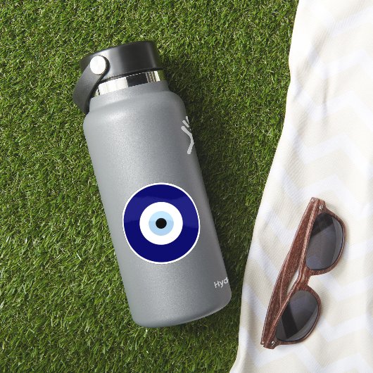 Blauw Kwaad Oog Succes & Bescherming Symbool Sticker (HydroFlask Insitu)