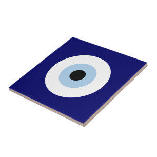 Blauw Kwaad Oog Succes & Bescherming Symbool Tegeltje