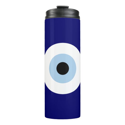 Blauw Kwaad Oog Succes & Bescherming Symbool Thermosbeker (Voorkant)