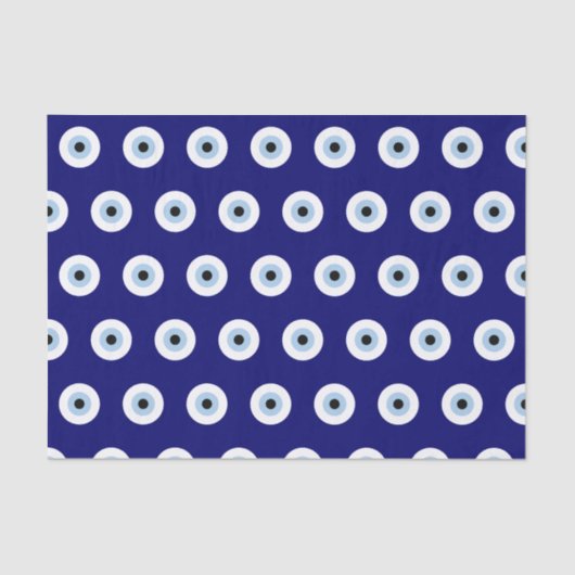 Blauw Kwaad Oog Succes & Bescherming Symbool Tissuepapier (Voorkant)