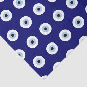 Blauw Kwaad Oog Succes & Bescherming Symbool Tissuepapier (Detail)