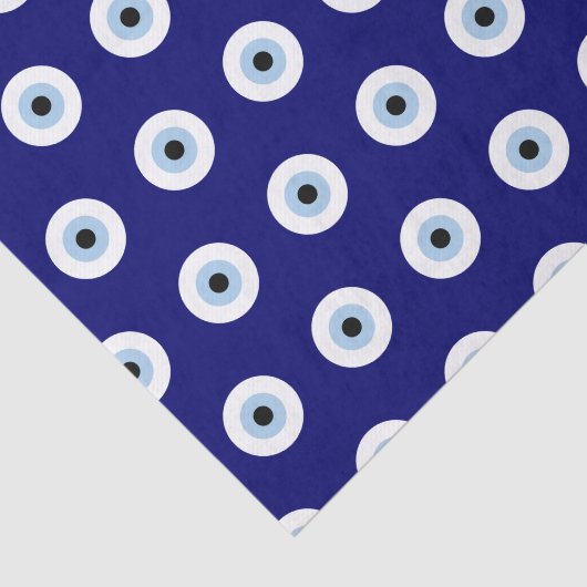 Blauw Kwaad Oog Succes & Bescherming Symbool Tissuepapier (Detail)