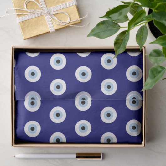 Blauw Kwaad Oog Succes & Bescherming Symbool Tissuepapier (Geschenk)