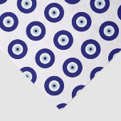 Blauw Kwaad Oog Succes & Bescherming Symbool Tissuepapier (Detail)