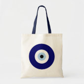 Blauw Kwaad Oog Succes & Bescherming Symbool Tote Bag (Voorkant)