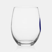 Blauw Kwaad Oog Succes & Bescherming Symbool Wijnglas Zonder Voet (Rechts)