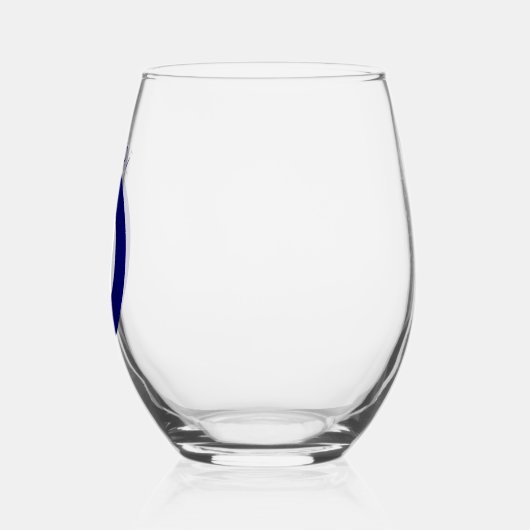 Blauw Kwaad Oog Succes & Bescherming Symbool Wijnglas Zonder Voet (Links)