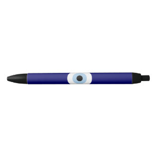 Blauw Kwaad Oog Succes & Bescherming Symbool Zwarte Inkt Pen