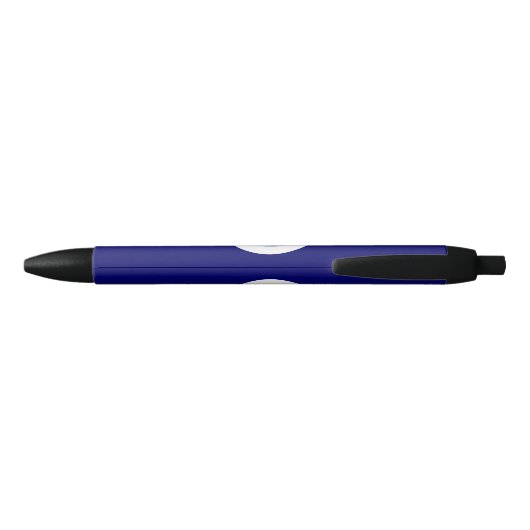 Blauw Kwaad Oog Succes & Bescherming Symbool Zwarte Inkt Pen (Achterkant)