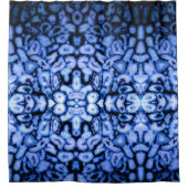 Blauw kwarts, blauw gewas, blauwe geodes douchegordijn (Voorkant)