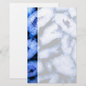 Blauw kwartsgewijs, blauw gedicht, abstract patroo briefpapier (Voorkant / Achterkant)