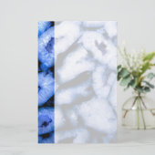 Blauw kwartsgewijs, blauw gedicht, abstract patroo briefpapier (Staand voorkant)