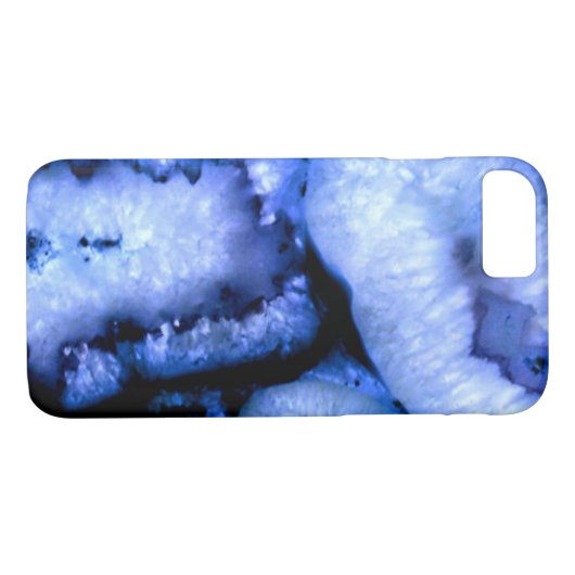 Blauw kwartsgewijs, blauw gedicht, abstract patroo Case-Mate iPhone case (Achterkant (Horizontaal))