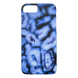 Blauw kwartsgewijs, blauw gedicht, abstract patroo Case-Mate iPhone case