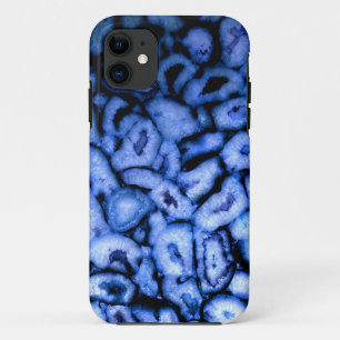 Blauw kwartsgewijs, blauw gedicht, abstract patroo Case-Mate iPhone case