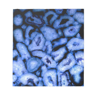 Blauw kwartsgewijs, blauw gedicht, abstract patroo notitieblok