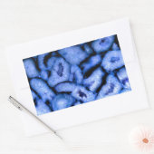Blauw kwartsgewijs, blauw gedicht, abstract patroo rechthoekige sticker (Envelop)