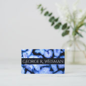 Blauw kwartsgewijs, blauw gedicht, abstract patroo visitekaartje (Staand voorkant)