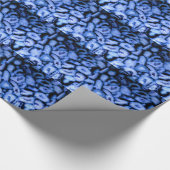Blauw kwartsgewijs, blauw gewijzenpatroon cadeaupapier (Hoek)