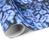 Blauw kwartsgewijs, blauw gewijzenpatroon cadeaupapier (Rol Hoek)