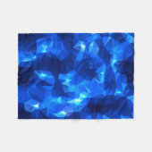 Blauw laagpotige driehoeksblauw fleece deken (Voorkant (Horizontaal))