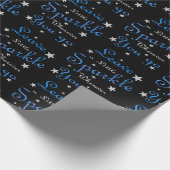 Blauw laat een beetje Inspirerend achter Cadeaupapier (Hoek)