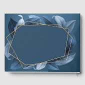 Blauw laat gouden Lijst achter Gastenboek (Achterkant)