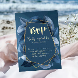 Blauw laat gouden Lijst achter Kaart