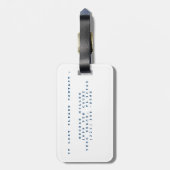 Blauw laat het avontuur met Bagage beginnen Bagagelabel (Achterkant verticaal)