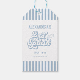 Blauw Laatste Splash Beach Bachelorette Favor Cadeaulabel