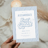 Blauw Laatste splash vrijgezellenfeest Kaart