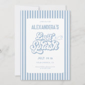 Blauw Laatste splash vrijgezellenfeest Kaart (Voorkant)