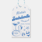 Blauw Laatste toast Beach Bachelorette Party Gift  Cadeaulabel (Voorkant)